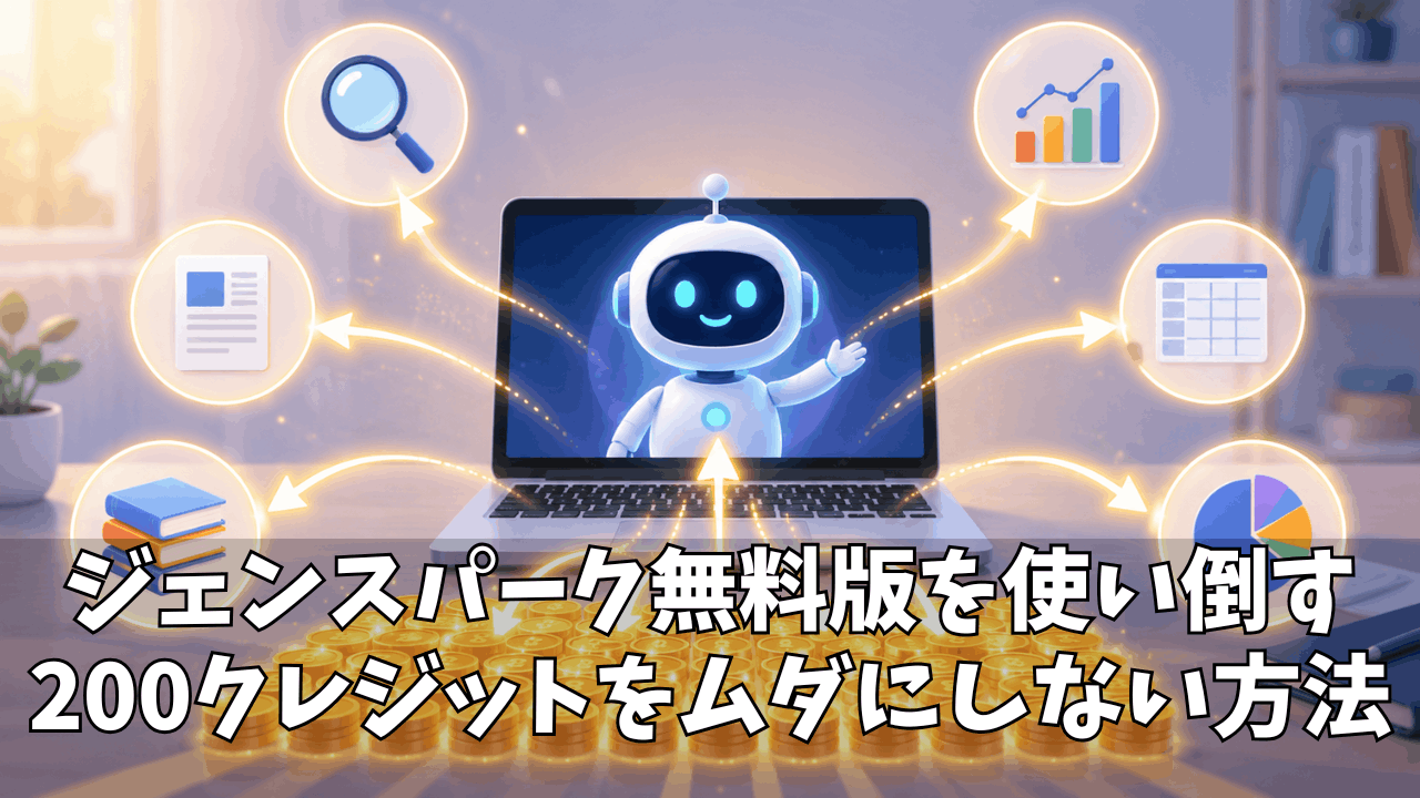 ジェンスパーク無料版を使い倒す方法|1日200クレジットを無駄にしない実践ガイド