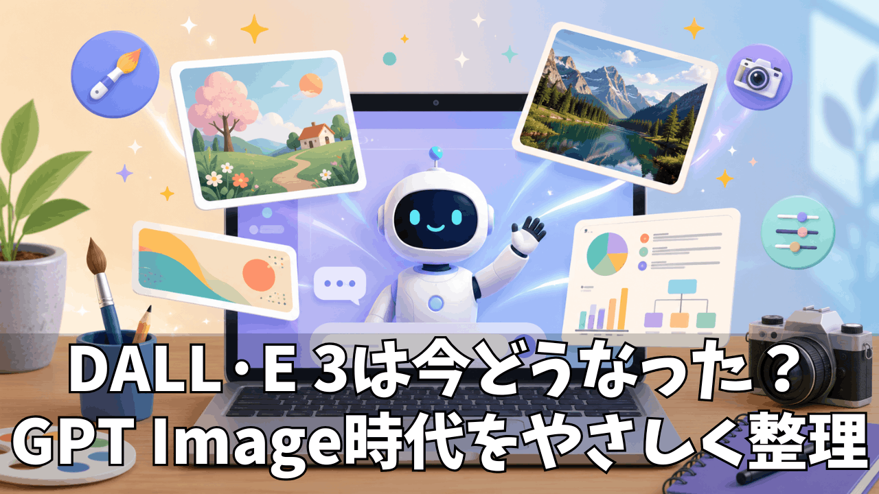 DALL·E 3は今どうなった？GPT Image時代の画像生成AIをわかりやすく整理！