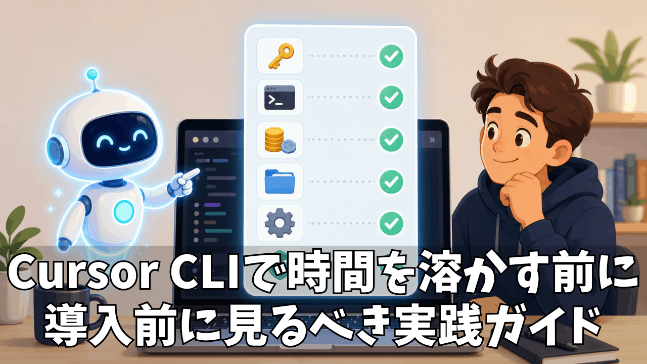 初心者がつまずくCursor CLIの9つの落とし穴｜導入・認証・コマンド・料金で詰まらないための実践ガイド