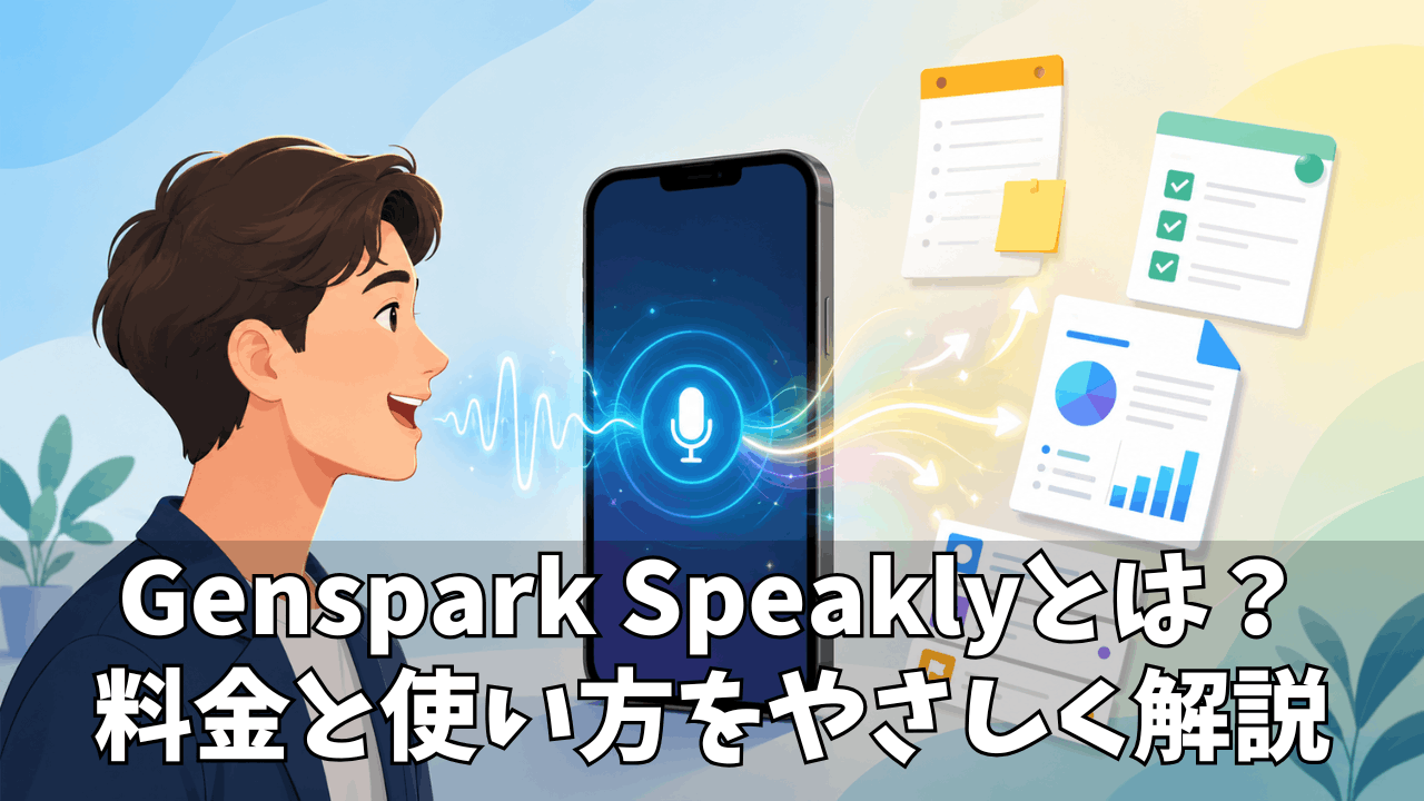 Genspark Speaklyの料金と使い方を導入前に整理｜スマホ音声入力・AI活用・費用対効果までチェック