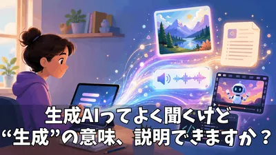 今さら聞けない生成AIの「生成」とは何か？AIとの違いや仕組み・使い方をまとめて解説！
