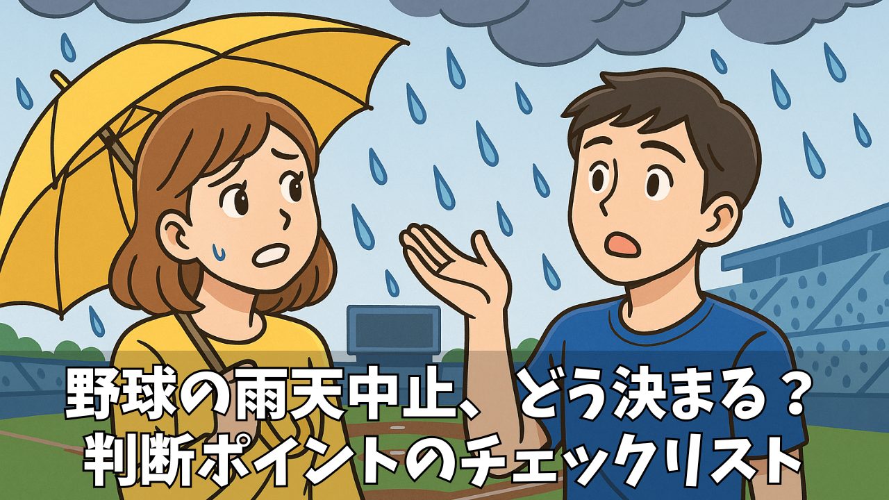 【プロ野球】雨天中止は「いつわかる」?当日の判断基準と情報確認方法を徹底解説!