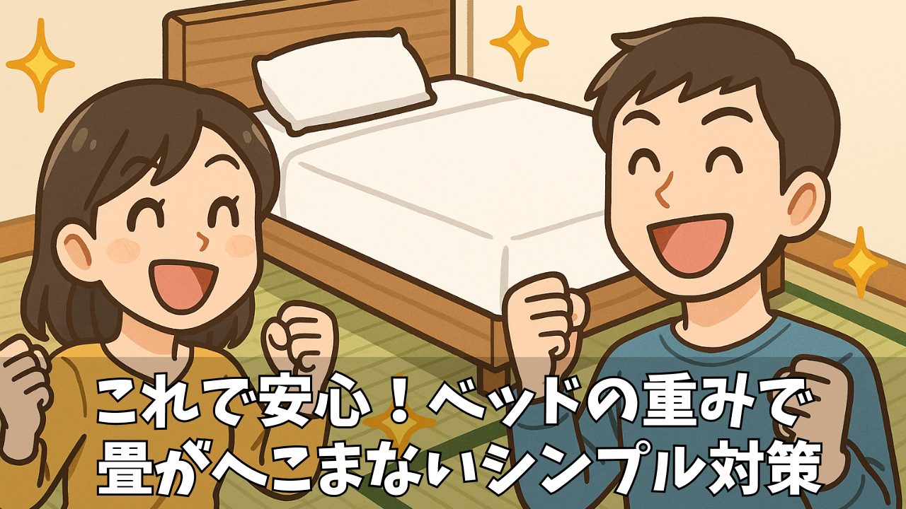 【畳のへこみ防止】ベッドを和室に置くならコレ！安くて簡単な対策アイテム＆方法